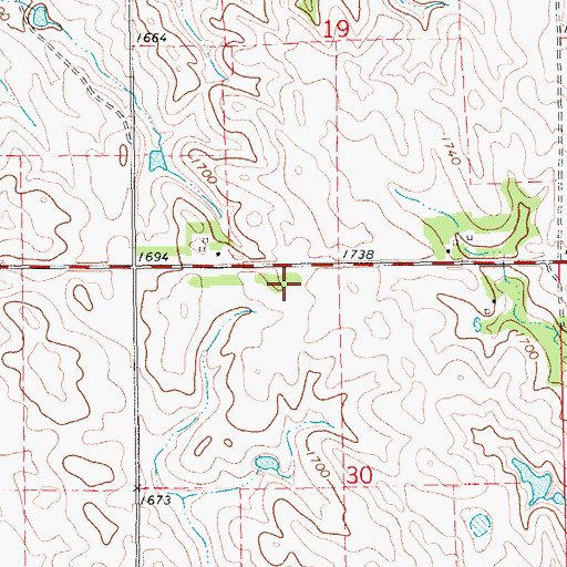 Topographic Map of Santee Reservation, NE