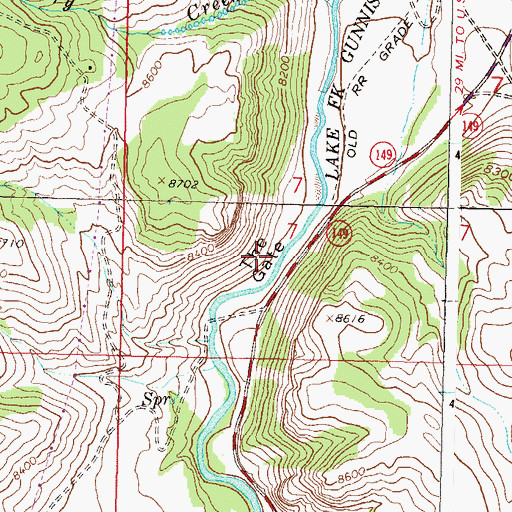 Topographic Map of The Gate, CO