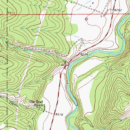Topographic Map of Narrow Grade Creek, CO