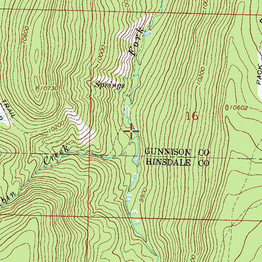 Topographic Map of Phelps Cabin Creek, CO
