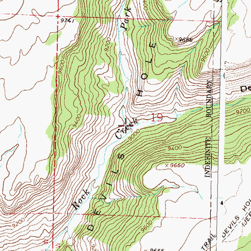 Topographic Map of Park Creek, CO
