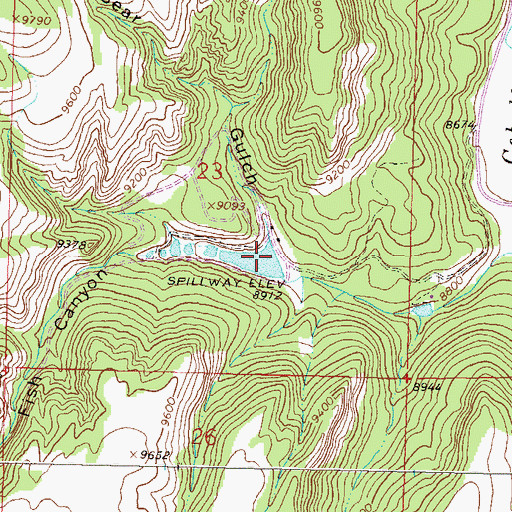 Topographic Map of Bear Gulch, CO