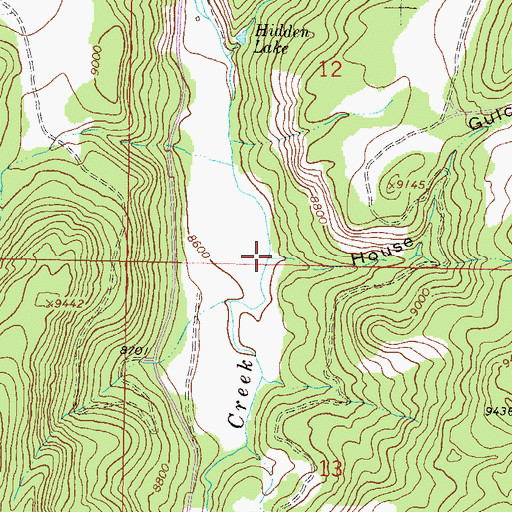 Topographic Map of House Gulch, CO