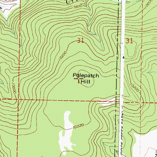 Topographic Map of Polepatch Hill, CO