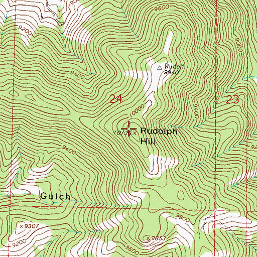 Topographic Map of Rudolph Hill, CO
