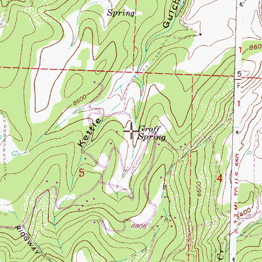 Topographic Map of Groff Spring, CO
