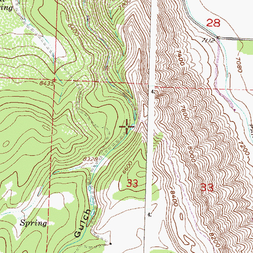 Topographic Map of Kettle Gulch, CO