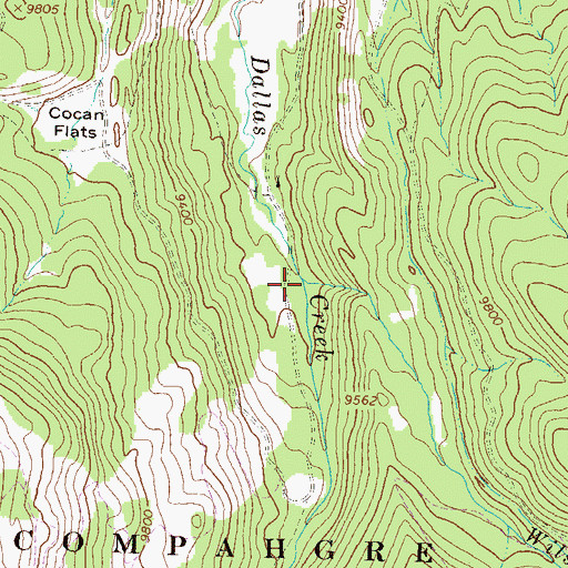 Topographic Map of Wilson Creek, CO