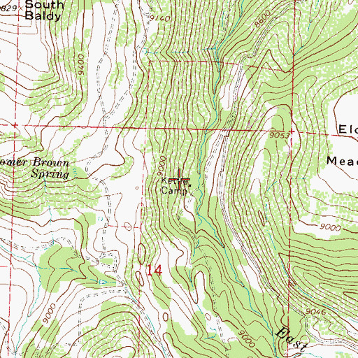 Topographic Map of Kettle Camp, CO