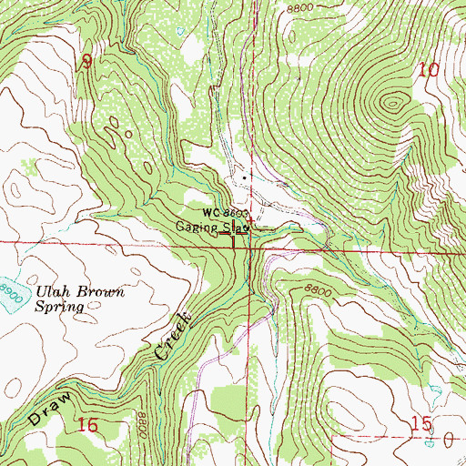 Topographic Map of Vance Creek, CO