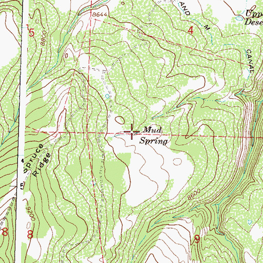 Topographic Map of Mud Spring, CO