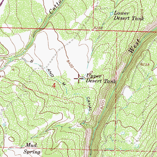 Topographic Map of Upper Desert Tank, CO