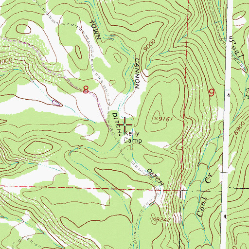 Topographic Map of Cannon Ditch, CO
