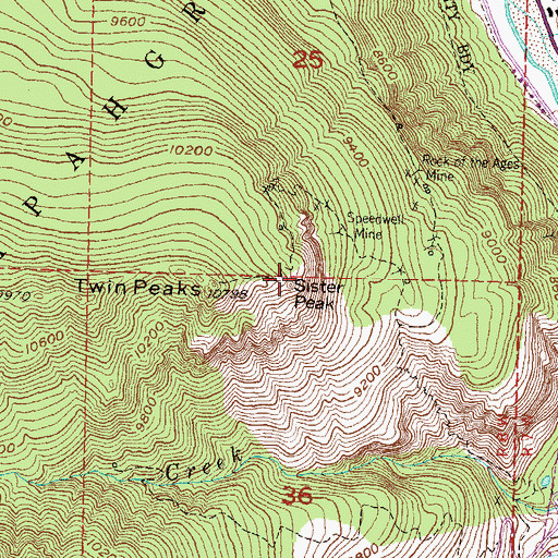 Topographic Map of Sister Peak, CO