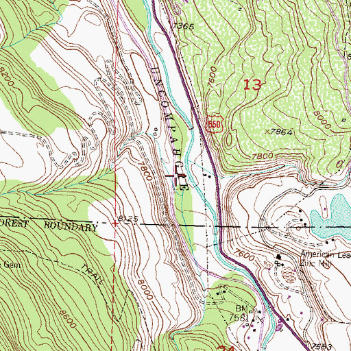 Topographic Map of Corbett Creek, CO