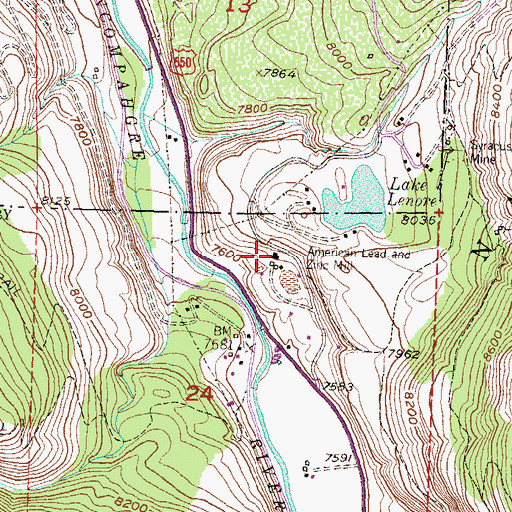 Topographic Map of American Lead and Zinc Mill, CO