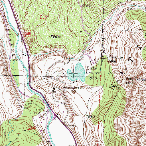 Topographic Map of Lake Lenore, CO
