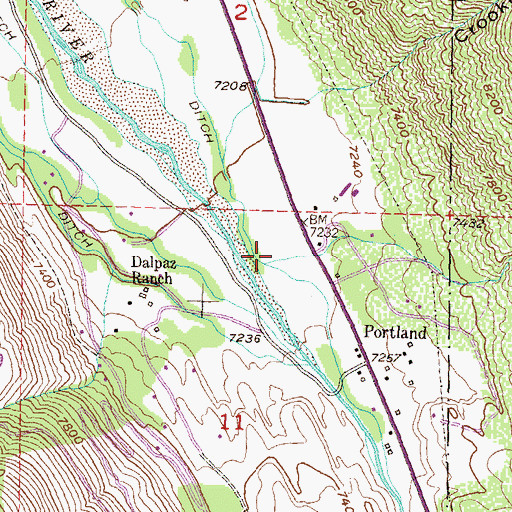 Topographic Map of Cutler Creek, CO