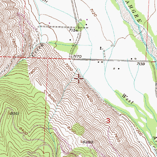 Topographic Map of Park Ditch, CO