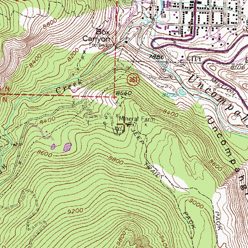 Topographic Map of Mineral Farm, CO