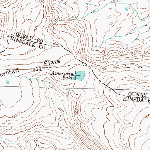 Topographic Map of American Lake, CO