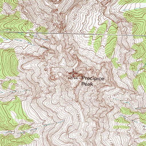 Topographic Map of Precipice Peak, CO