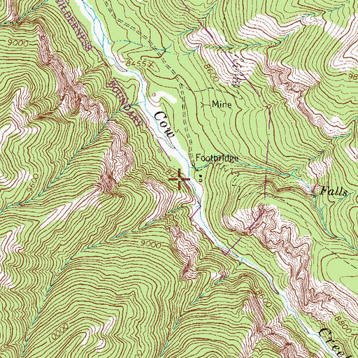 Topographic Map of Oben Creek, CO