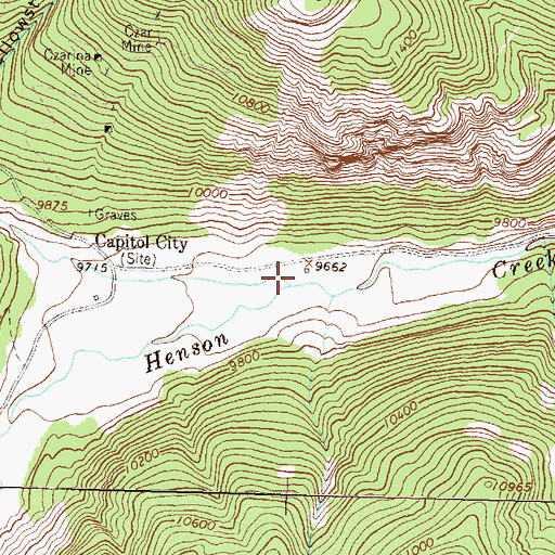 Topographic Map of North Fork Henson Creek, CO