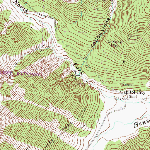 Topographic Map of Yellowstone Gulch, CO