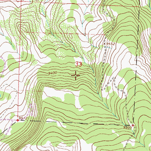 Topographic Map of Yellow Medicine Mine, CO