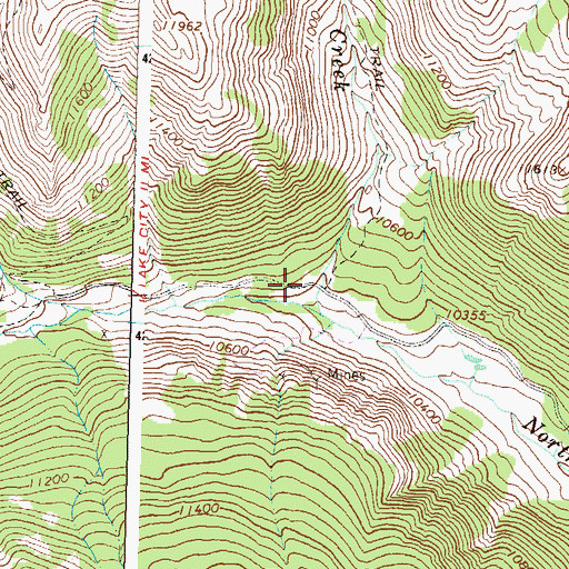 Topographic Map of Matterhorn Creek, CO