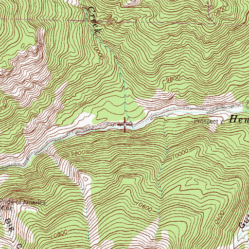 Topographic Map of Pole Creek, CO