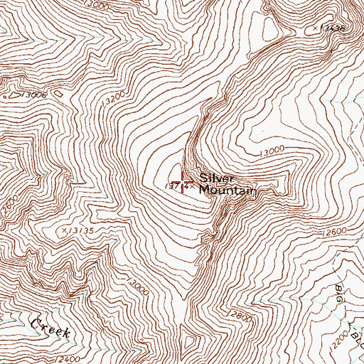 Topographic Map of Silver Mountain, CO