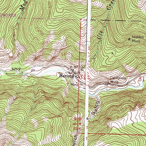 Topographic Map of Henson, CO