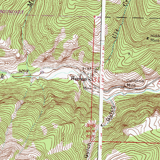 Topographic Map of Ute Creek, CO