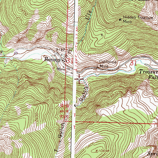 Topographic Map of T Gulch, CO