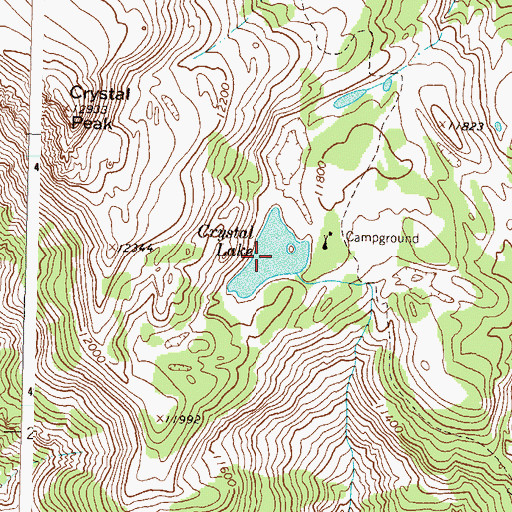 Topographic Map of Crystal Lake, CO