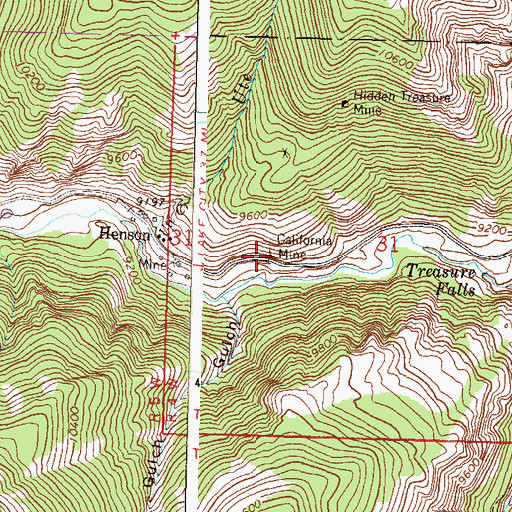 Topographic Map of California Mine, CO