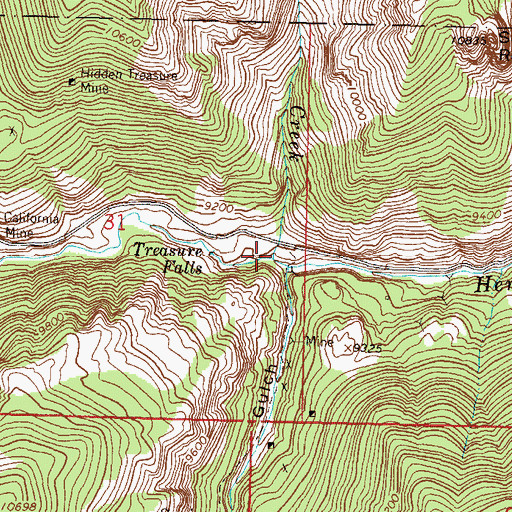 Topographic Map of Crystal Creek, CO