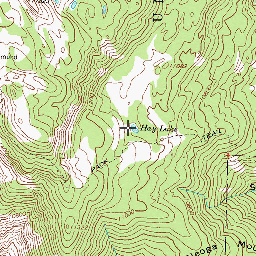 Topographic Map of Hay Lake, CO