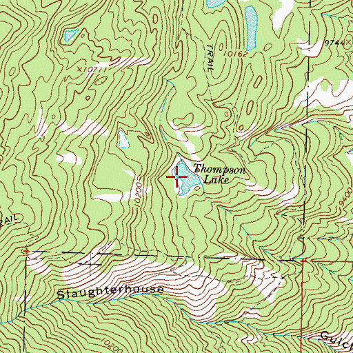 Topographic Map of Thompson Lake, CO