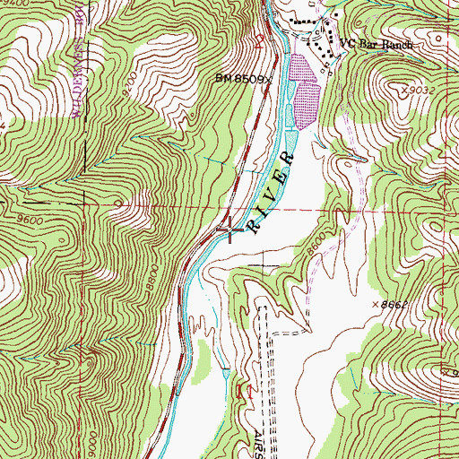 Topographic Map of Eaton Creek, CO