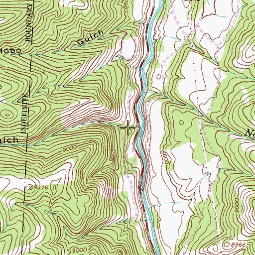 Topographic Map of Bill Hare Gulch, CO