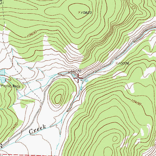 Topographic Map of Deer Creek, CO