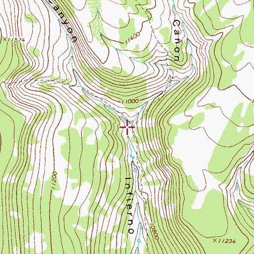 Topographic Map of Devils Canyon, CO