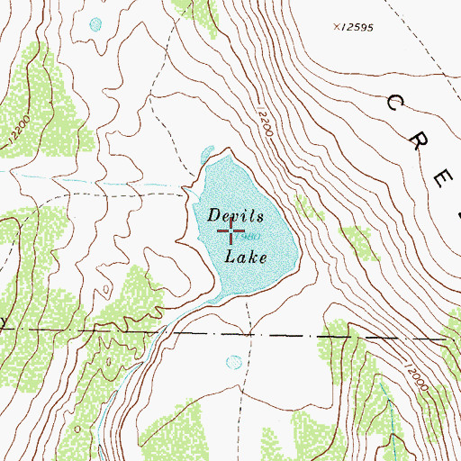 Topographic Map of Devils Lake, CO