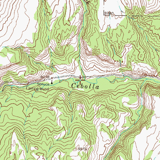 Topographic Map of Calf Creek, CO