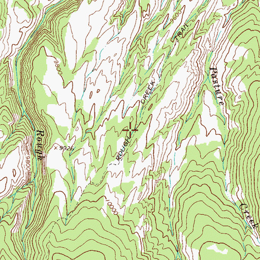Topographic Map of Rough Creek Trail, CO