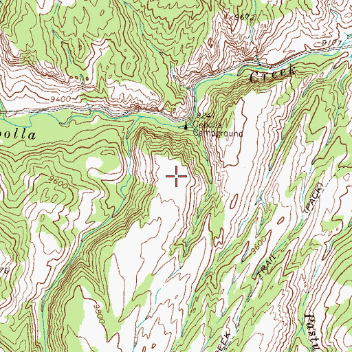 Topographic Map of Cebolla Campground, CO