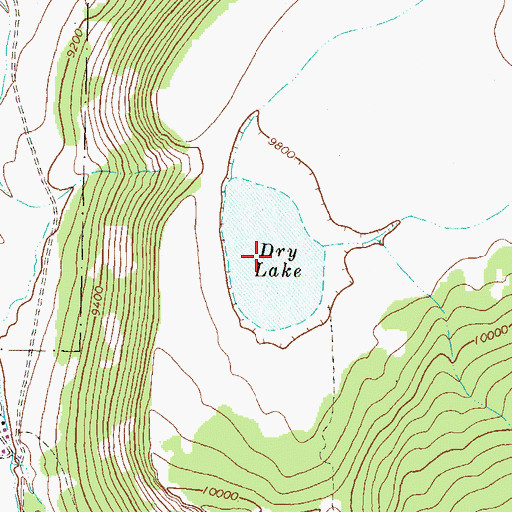 Topographic Map of Dry Lake, CO